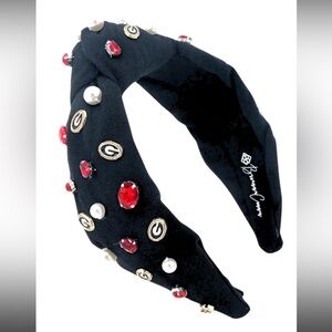 Brianna Cannon University of Georgia Black Logo Headband with Beads